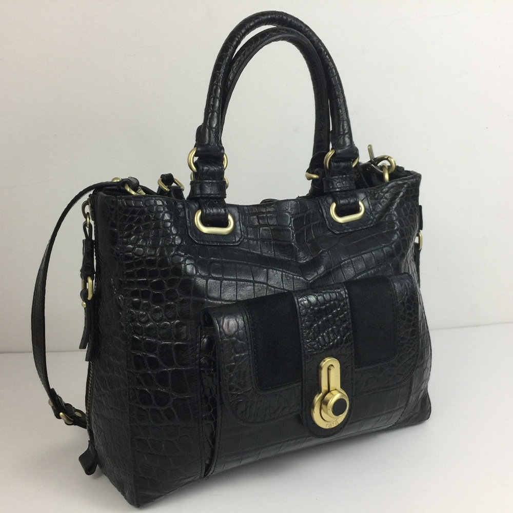 Rafe New York Croc-embossed Geniue Leather Tote